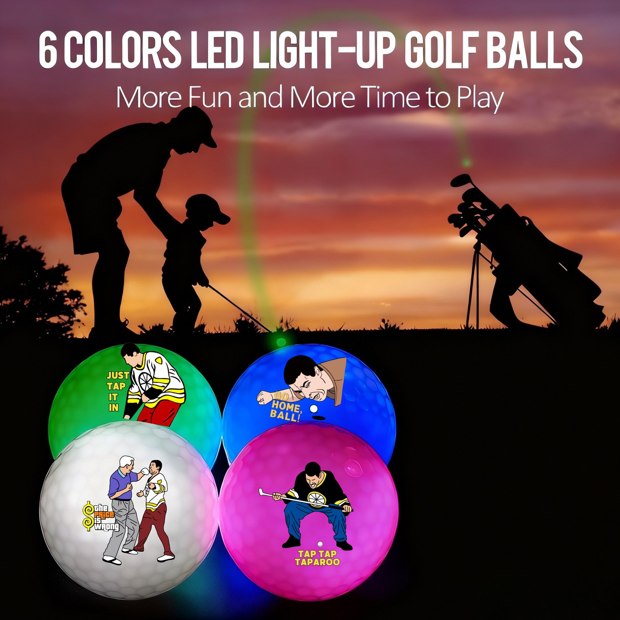 4 pelotas de golf que brillan  - Golf Equipment Gifts reseña y precio